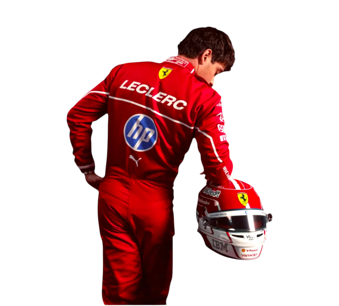 New 2025 Lewis Hamilton Scuderia Ferrari HP F1 Team Racing Suit