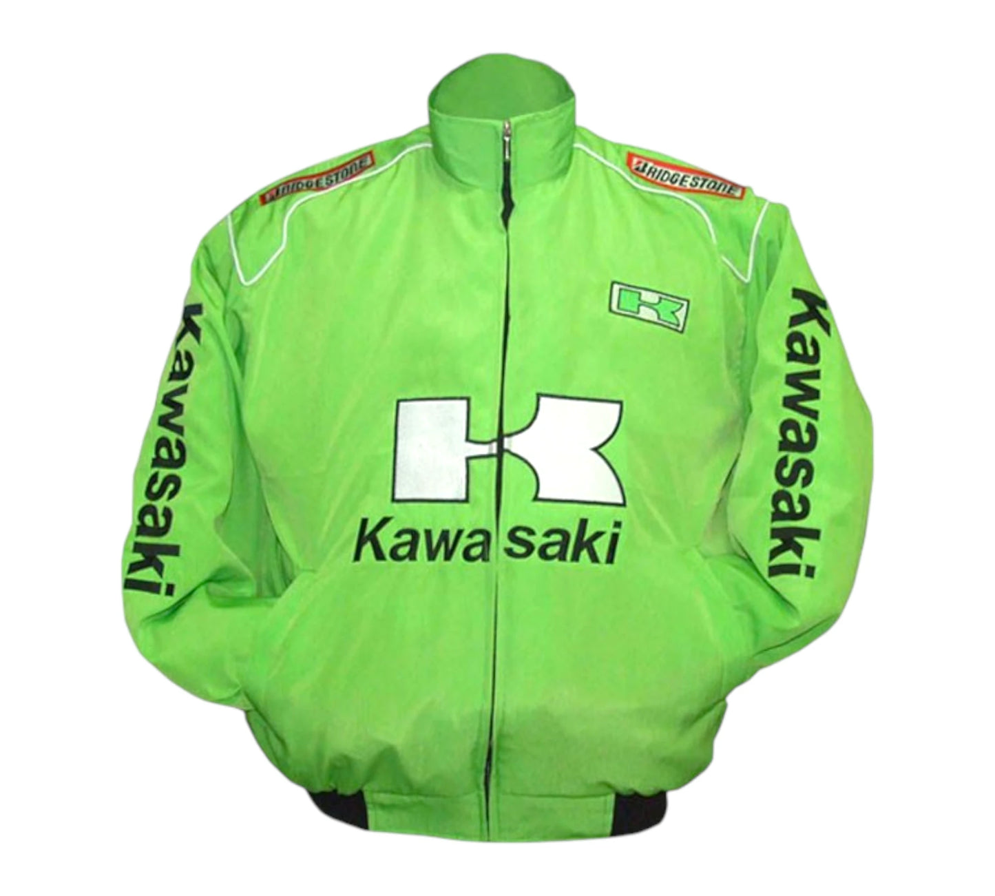 Kawasaki Motorcycle Racing Jacket Light Green
