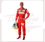 2014 Fernando Alonso Ferrari F1 Sublimation Racing Suit CROSSOVER RACEWEARS
