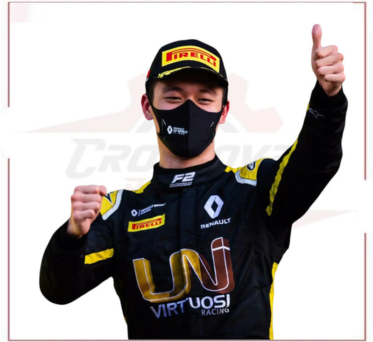 New 2020 Zhou Guanyu Renault F2 Race Suit