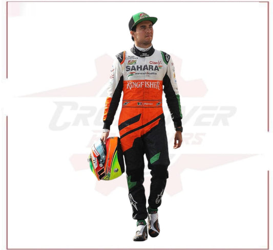 Sergio Pérez 2014 F1 Team Race Suit Sahara Force India - CROSSOVER RACEWEARS