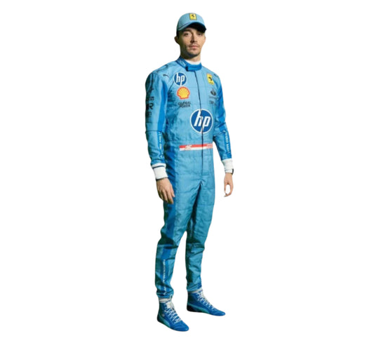 2024 Charles Leclerc Scuderia Ferrari HP Miami Grand Prix F1 Race Suit - CROSSOVER RACEWEARS