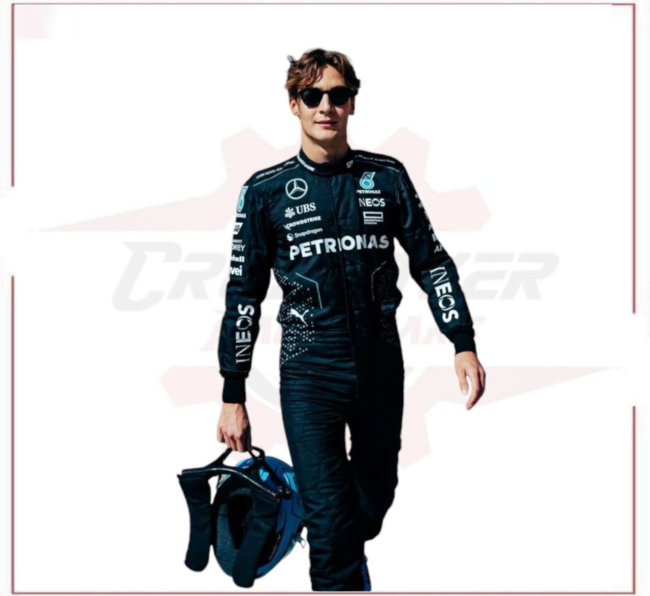 2024 George Russell Mercedes AMG F1 Team Race Suit CROSSOVER RACEWEARS