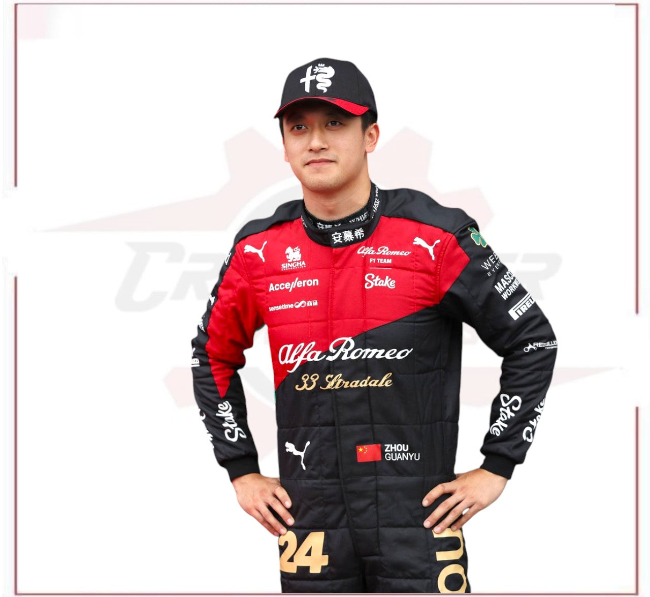 2023 Zhou Guanyu Italian Grand Prix Replica Racing Suit – Alfa Romeo F1 Team