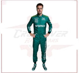 2024 Fernando Alonso Aston Martin F1 Team Race Suit CROSSOVER RACEWEARS