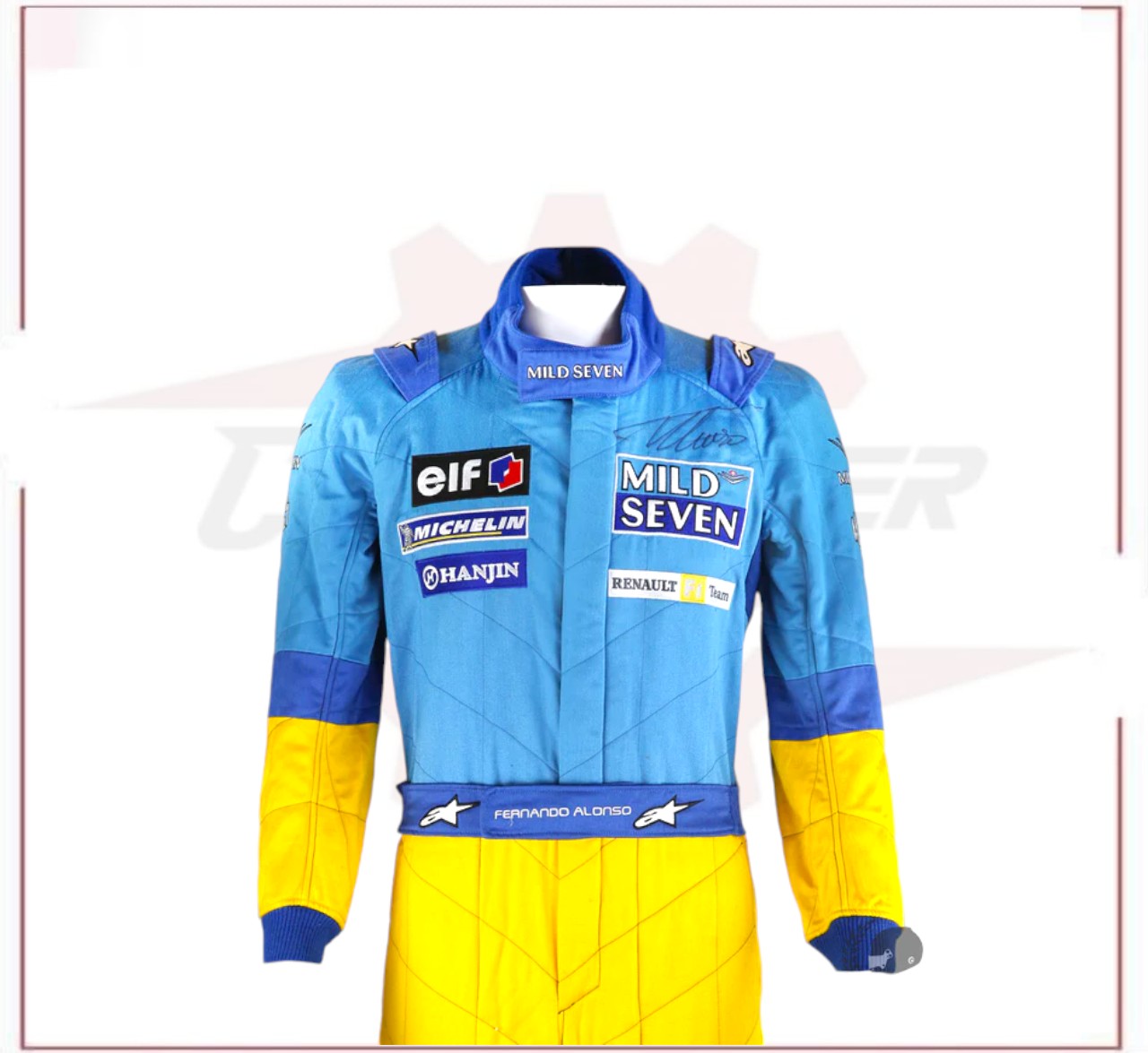 2002 Fernando Alonso Mild Seven Renault F1 Race Suit Embroidery CROSSOVER RACEWEARS