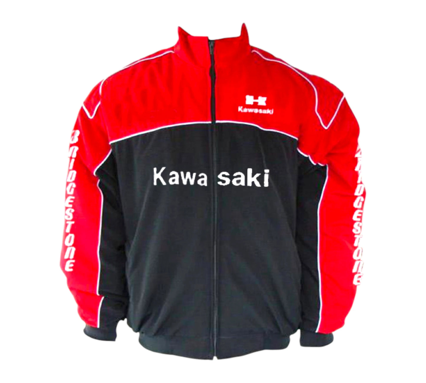Kawasaki Motorcycle Racing Vintage Jacket Red and Black