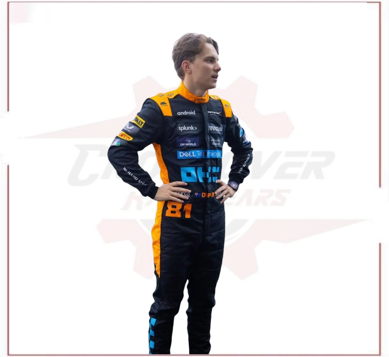 Oscar Paistri Mclaren 2023 New Race Suit in Singapore GP CROSSOVER RACEWEARS