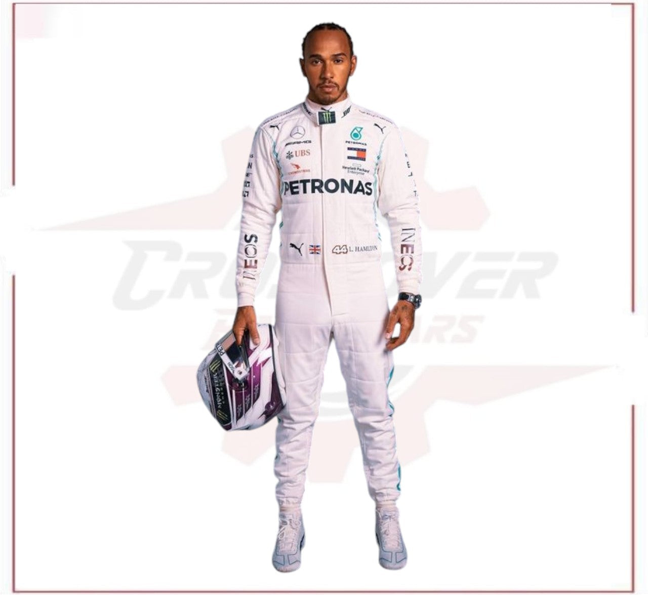 Lewis Hamilton 2019 Mercedes AMG Petronas F1 Replica Race Suit CROSSOVER RACEWEARS