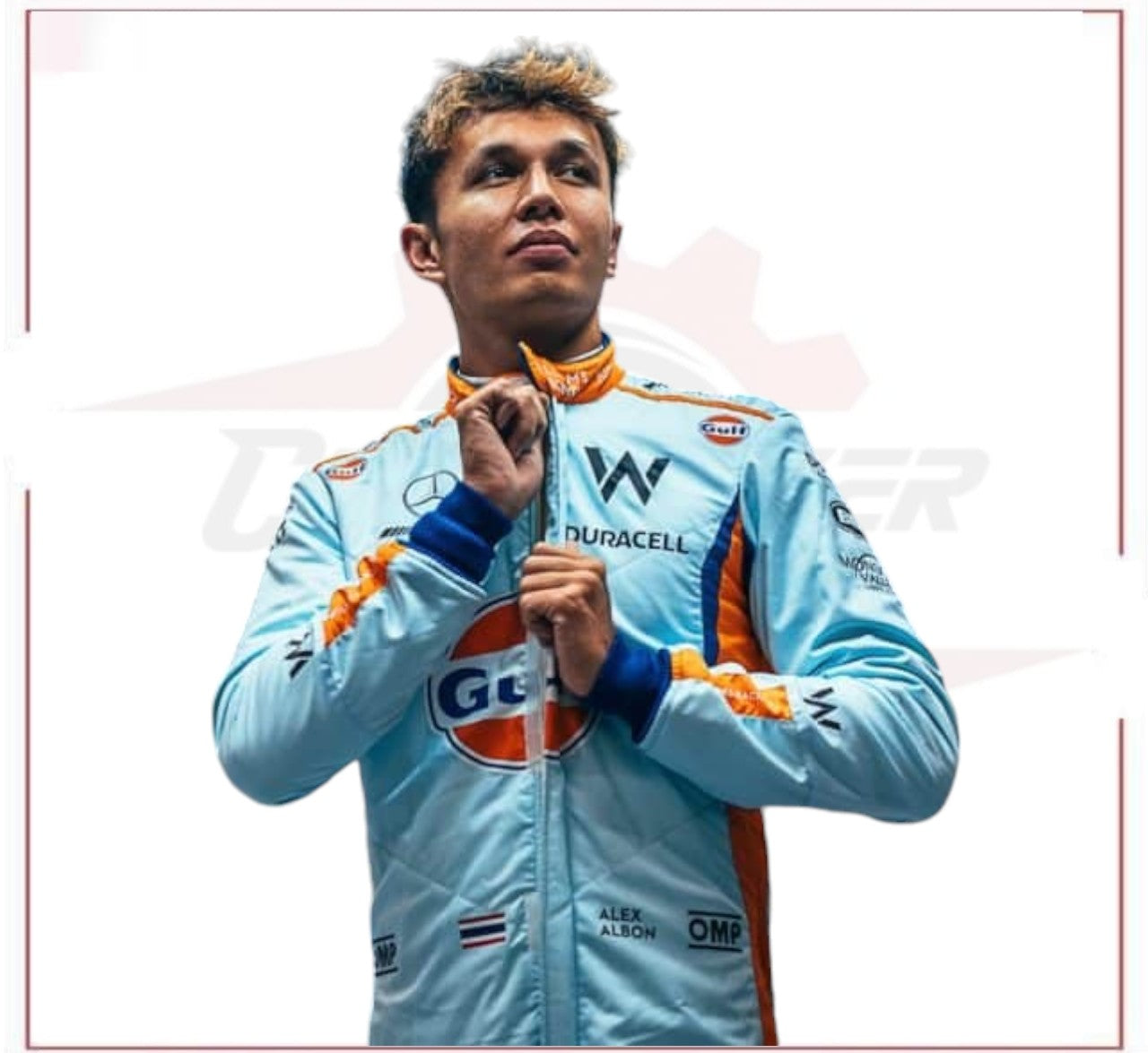 2023 New Alexander Albon Gulf F1 Race Suit Singapore GP
