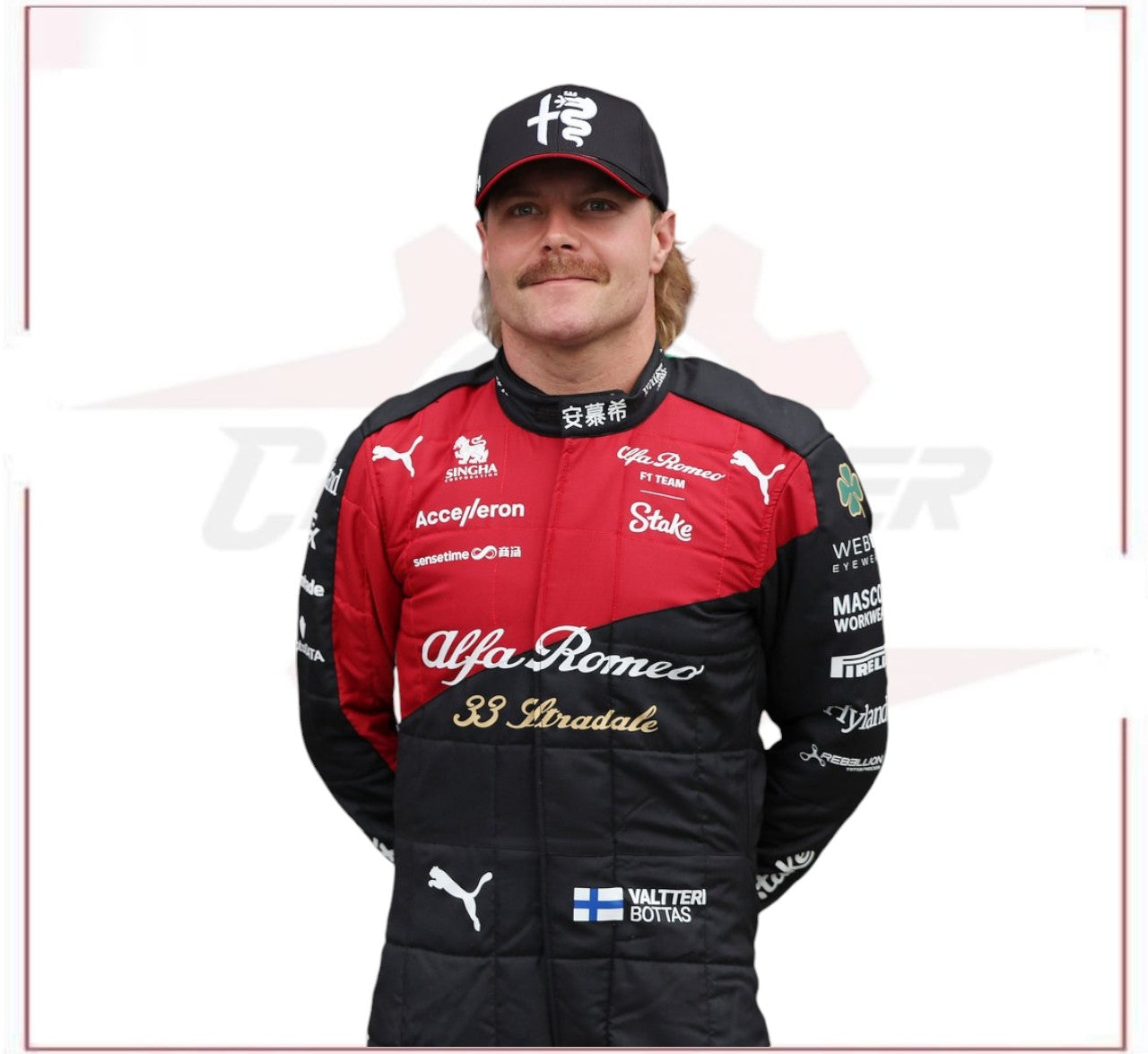 New 2023 VALTTERI BOTTAS ALFA ROMEO F1 RACE SUIT - ITALIAN GP