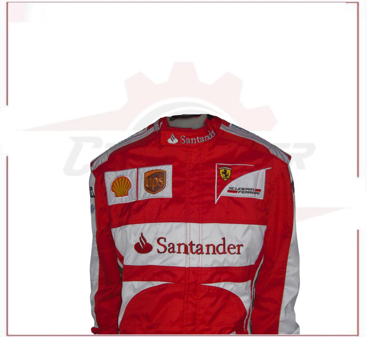 2013 Fernando Alonso Ferrari F1 Embroidered Racing Suit CROSSOVER RACEWEARS