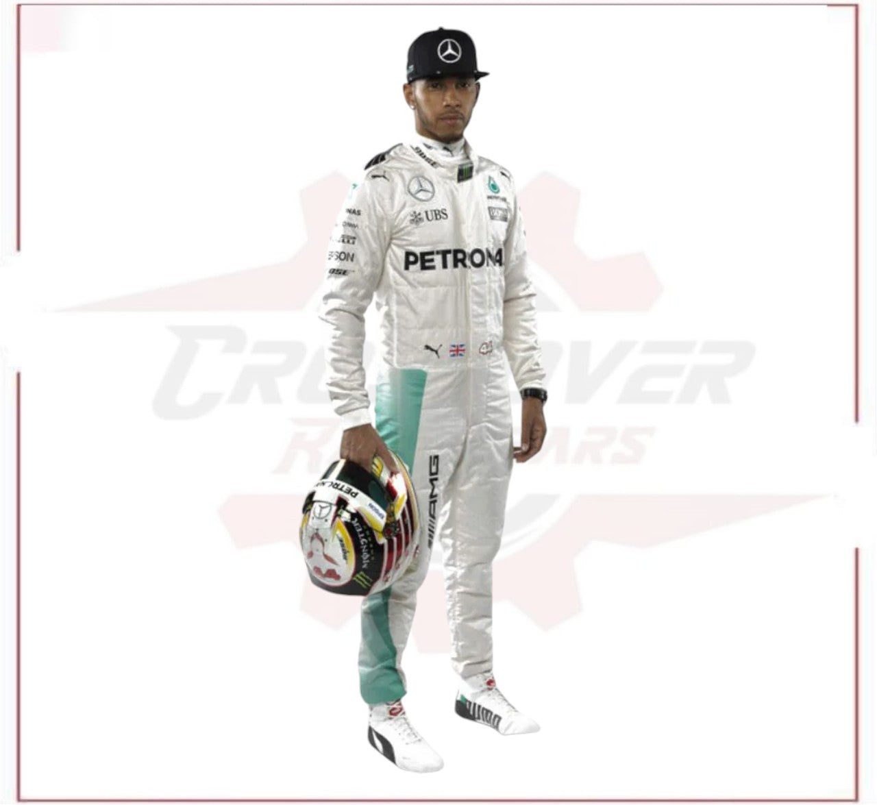 Lewis Hamilton 2016 Mercedes Benz F1 Race Suit CROSSOVER RACEWEARS