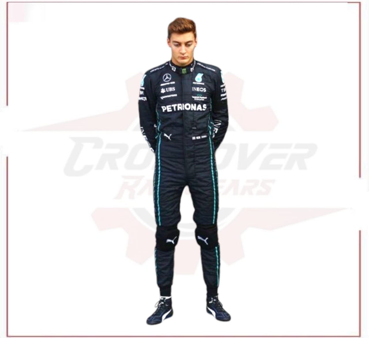 2022 George Russell Mercedes AMG F1 Race Suit CROSSOVER RACEWEARS