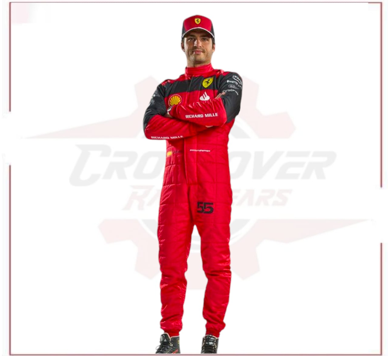 2022 Carlos Sainz Scuderia Ferrari F1 Racing Suit - CROSSOVER RACEWEARS