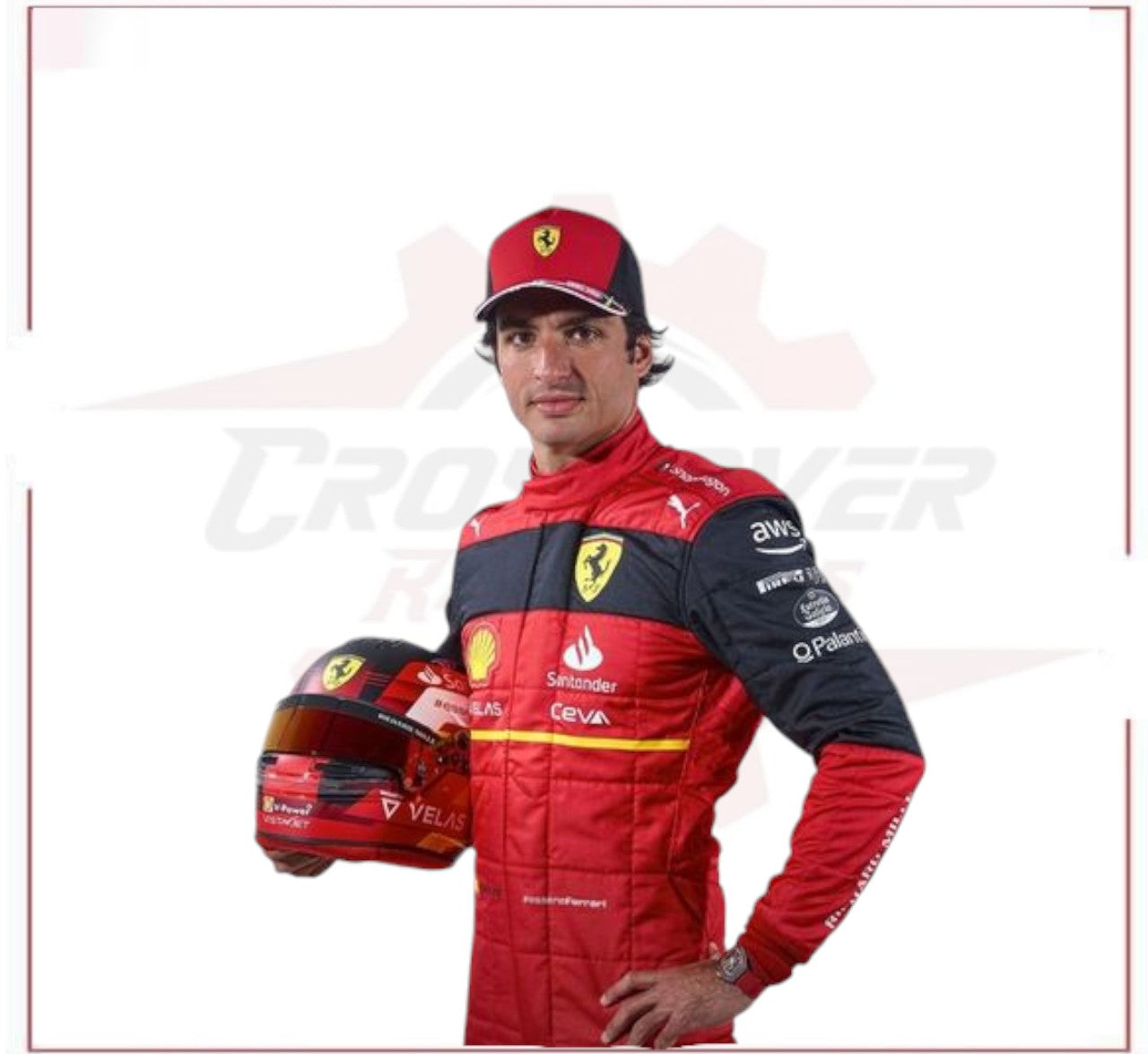 2022 Carlos Sainz Scuderia Ferrari F1 Racing Suit - CROSSOVER RACEWEARS