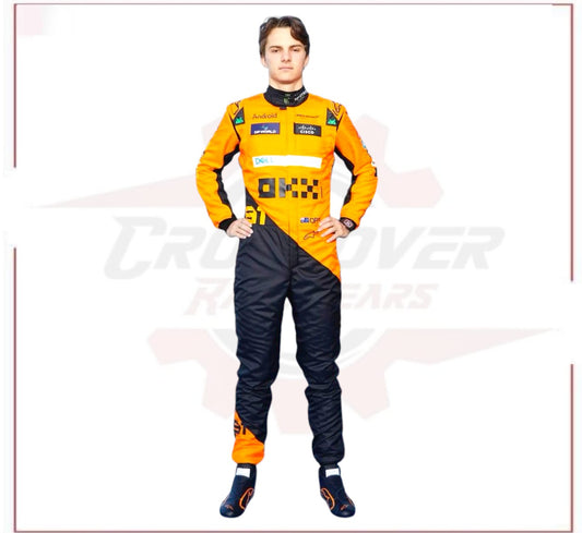 2024 New Oscar Piastri F1 McLaren Team Race Suit CROSSOVER RACEWEARS
