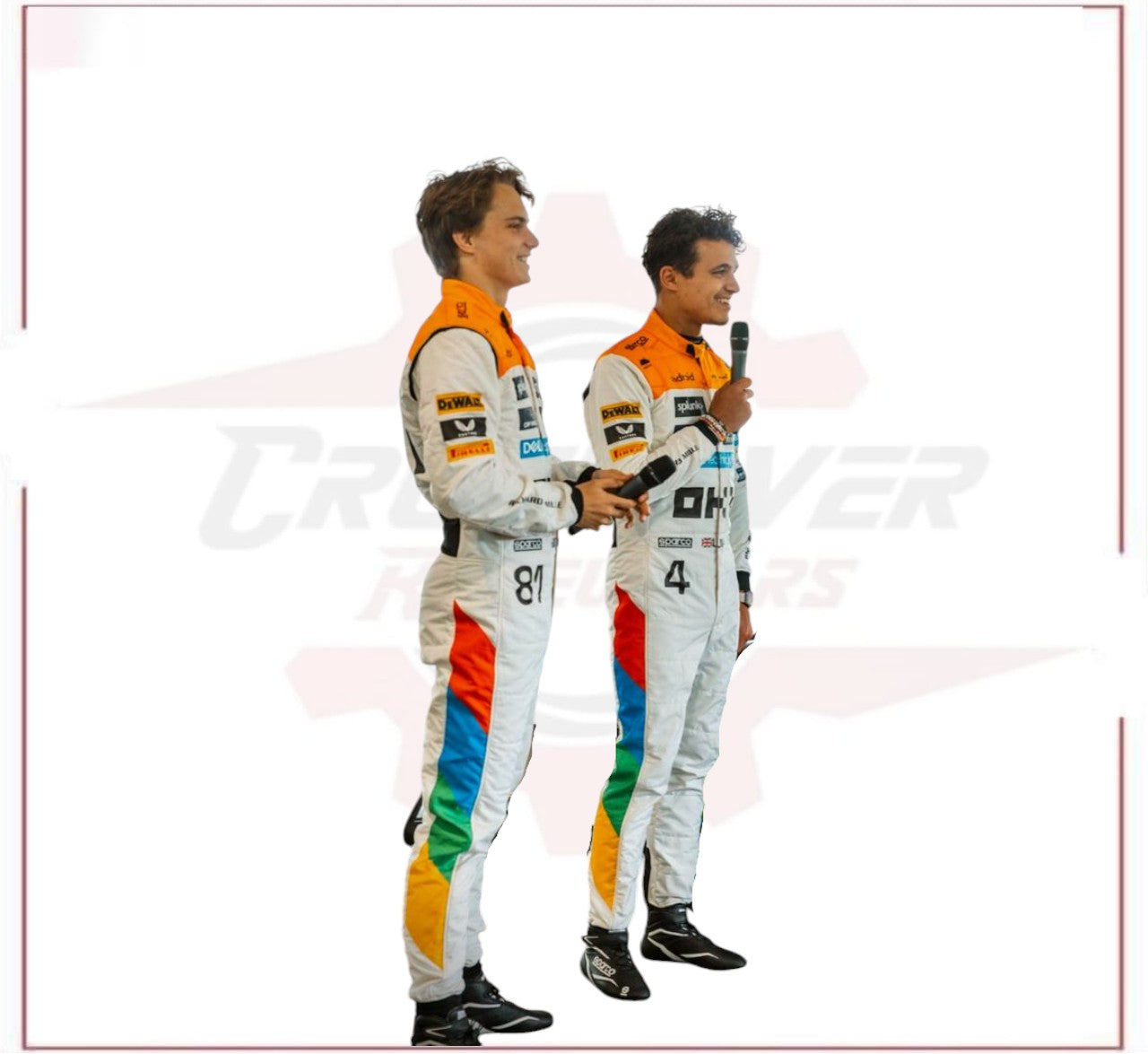 NEW MCLAREN SILVERSTONE OSCAR PIASTRI 2023 F1 TEAM RACE SUIT CROSSOVER RACEWEARS