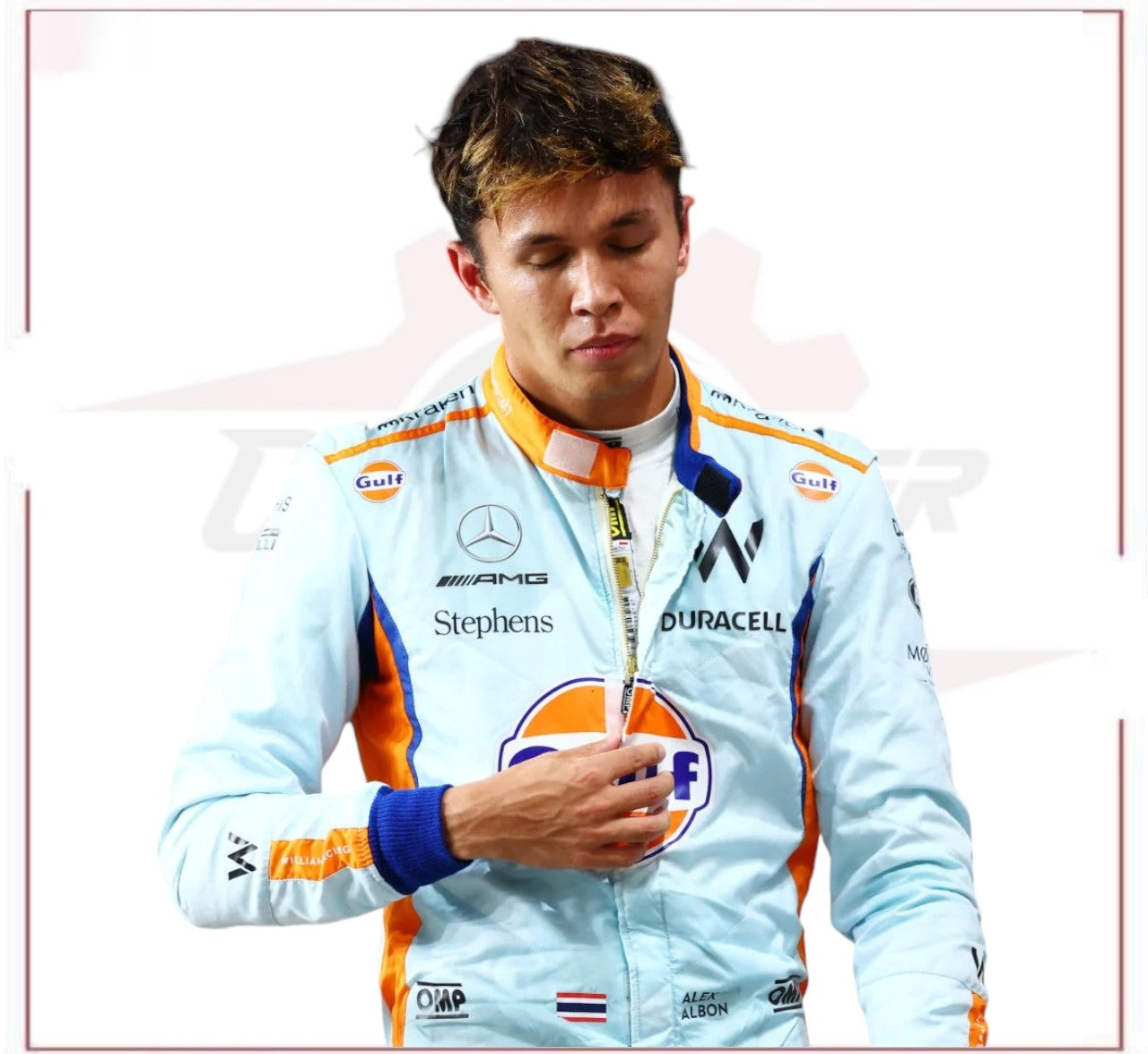 2023 New Alexander Albon Gulf F1 Race Suit Singapore GP