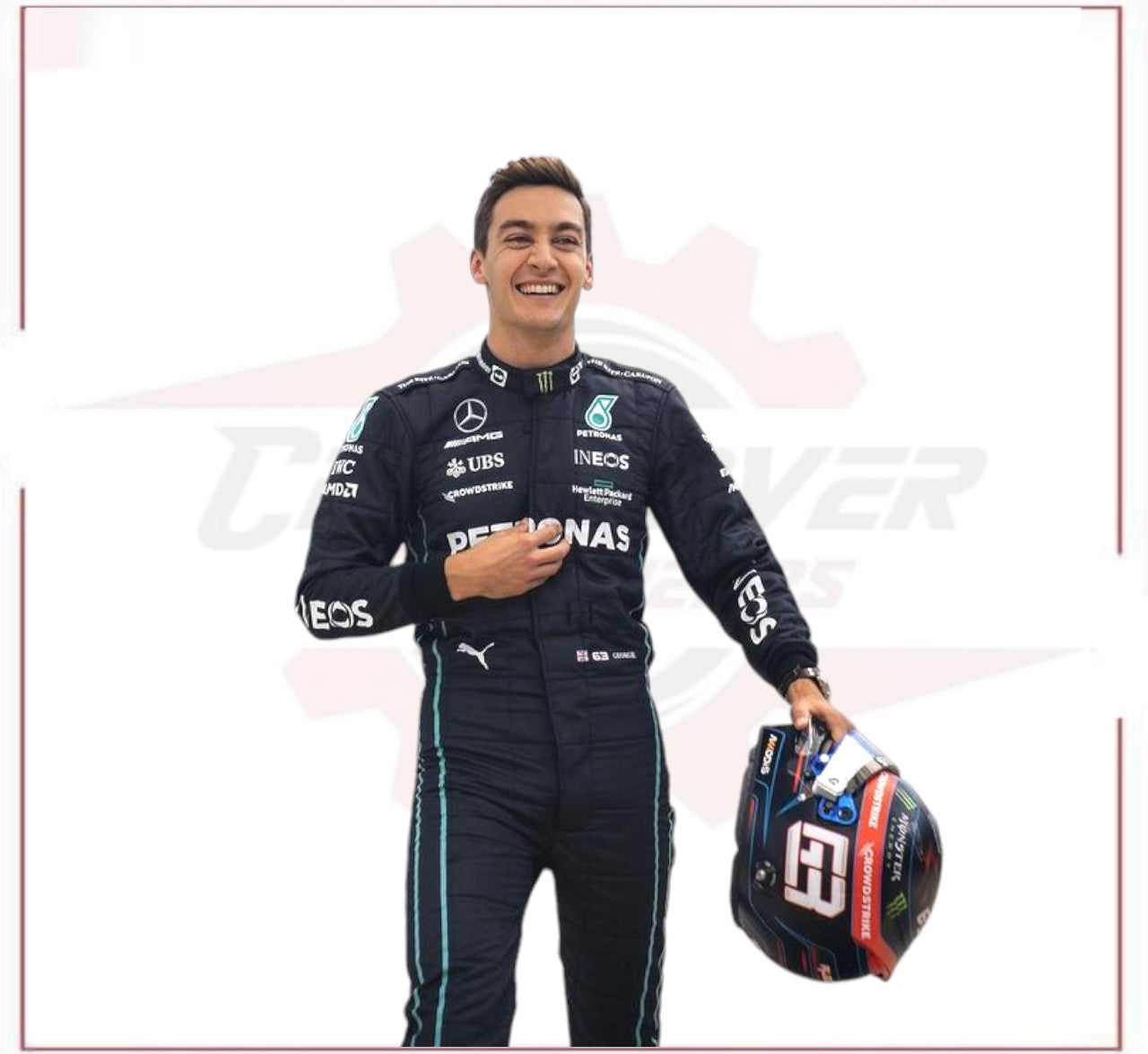 2022 George Russell Mercedes AMG F1 Race Suit CROSSOVER RACEWEARS