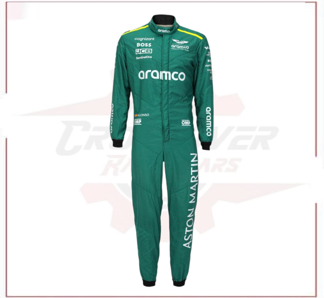 2024 Fernando Alonso Aston Martin F1 Team Race Suit CROSSOVER RACEWEARS