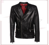 Rockstar - Men’s Black Genuine Leather Perfecto CROSSOVER RACEWEARS