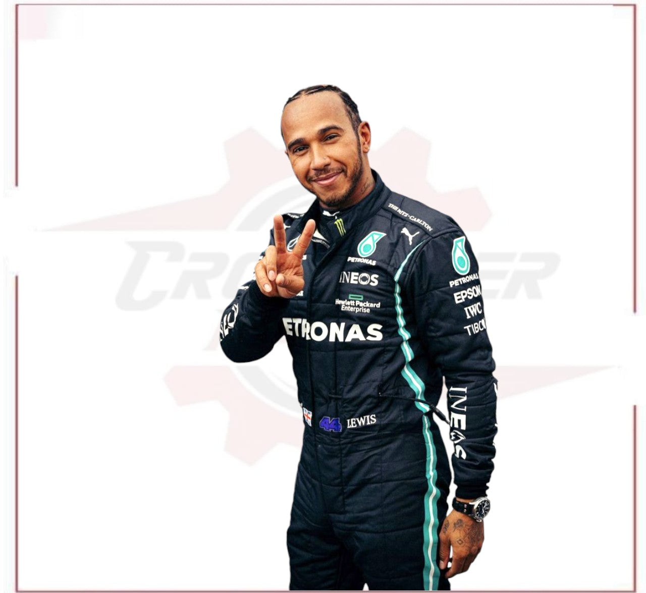 2021 Lewis Hamilton Mercedes F1 Replica Race Suit CROSSOVER RACEWEARS