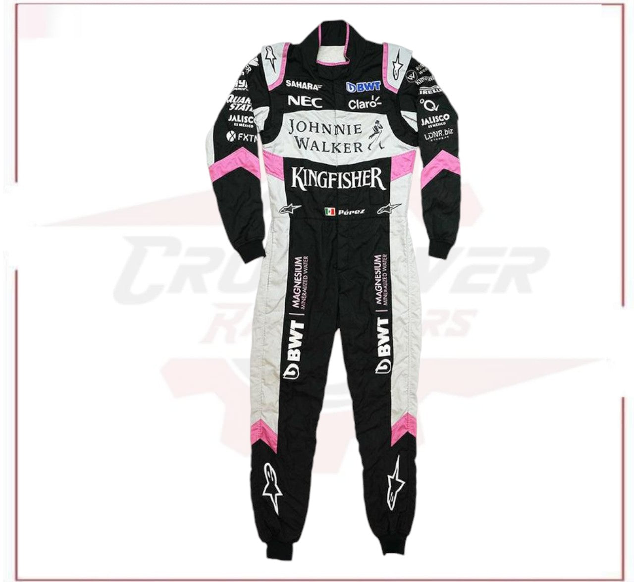 Sergio Pérez 2017 Sahara Force India F1 Team Race Suit - CROSSOVER RACEWEARS