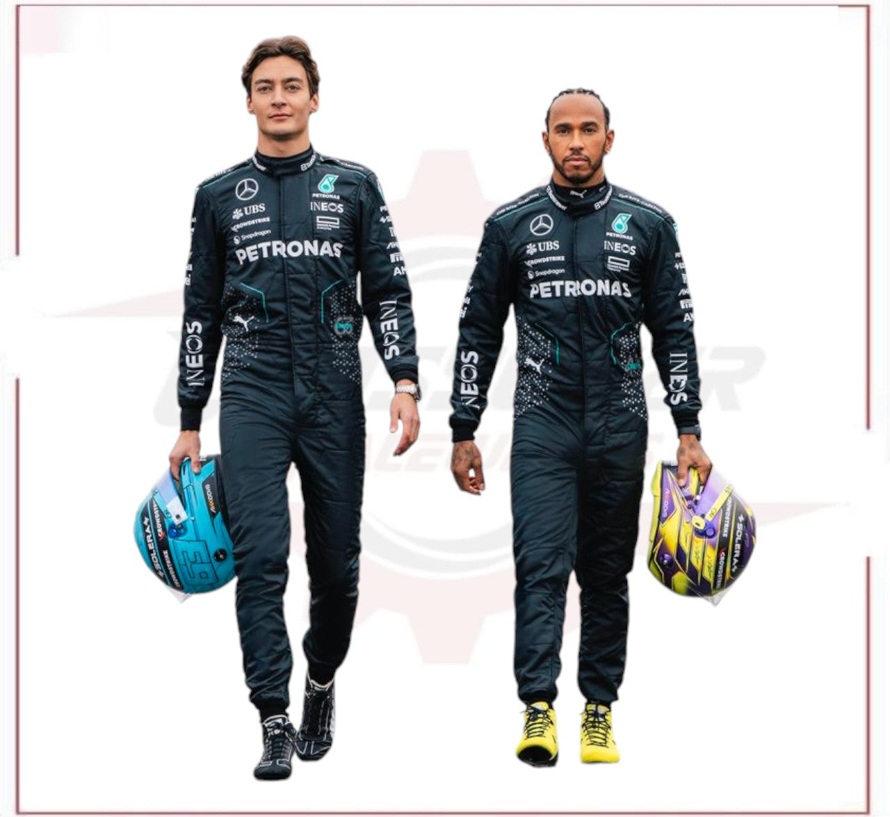 2024 George Russell Mercedes AMG F1 Team Race Suit CROSSOVER RACEWEARS