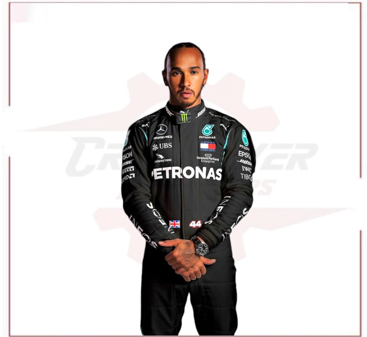 2020 Lewis Hamilton Mercedes AMG F1 Race Suit CROSSOVER RACEWEARS