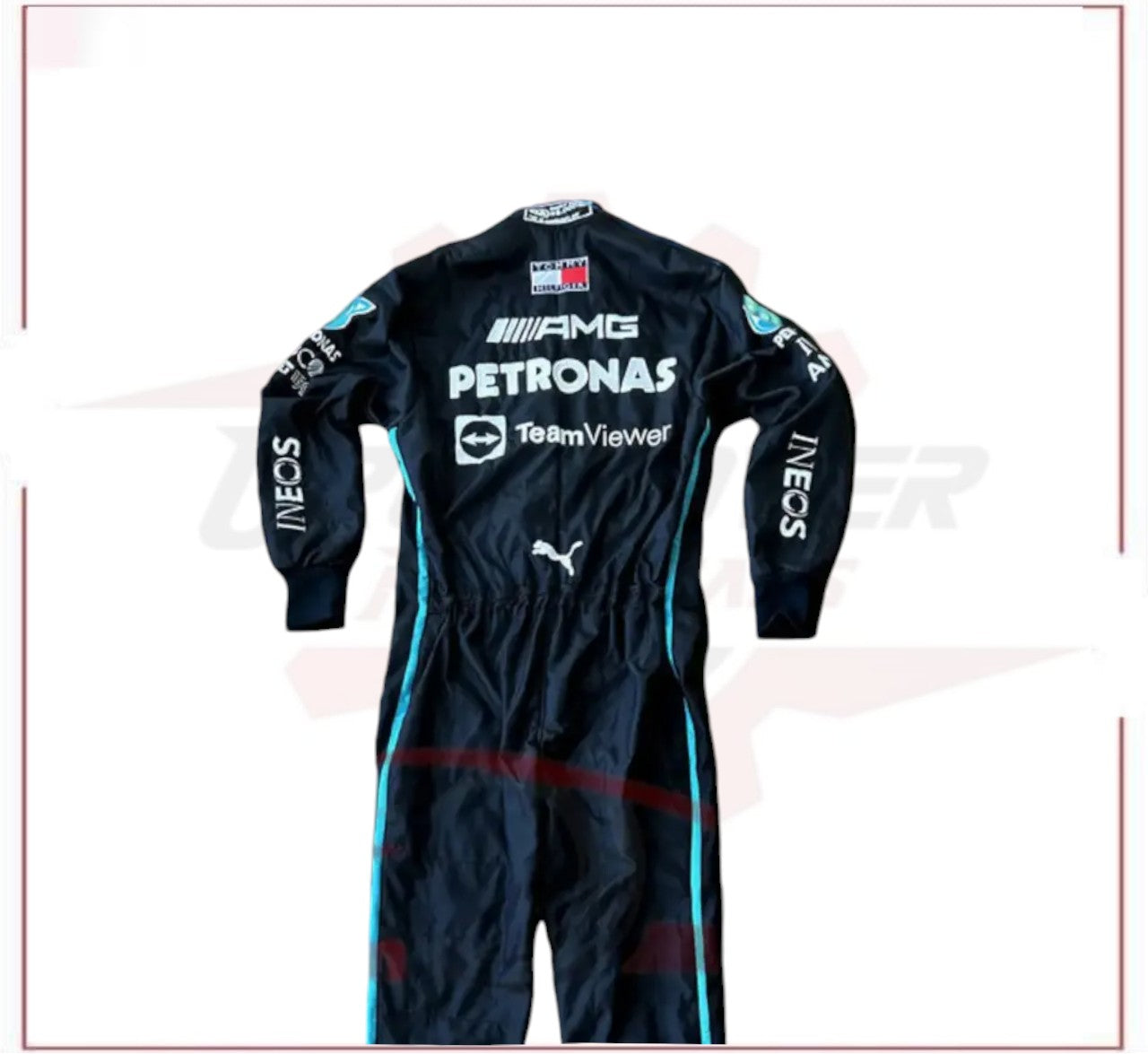 2022 Lewis Hamilton Mercedes Benz F1 Embroidered Race Suit CROSSOVER RACEWEARS