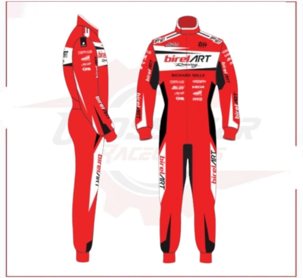 New 2023 Birel ART Go Kart Overall Racing Suit Sublimation Printed CROSSOVER RACEWEARS