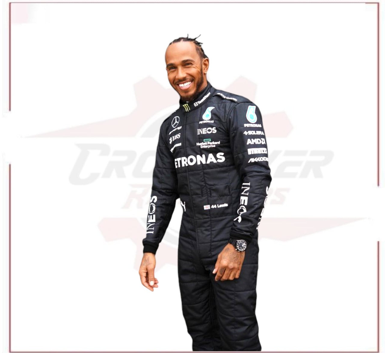 2023 Lewis Hamilton Mercedes AMG F1 Race Suit CROSSOVER RACEWEARS