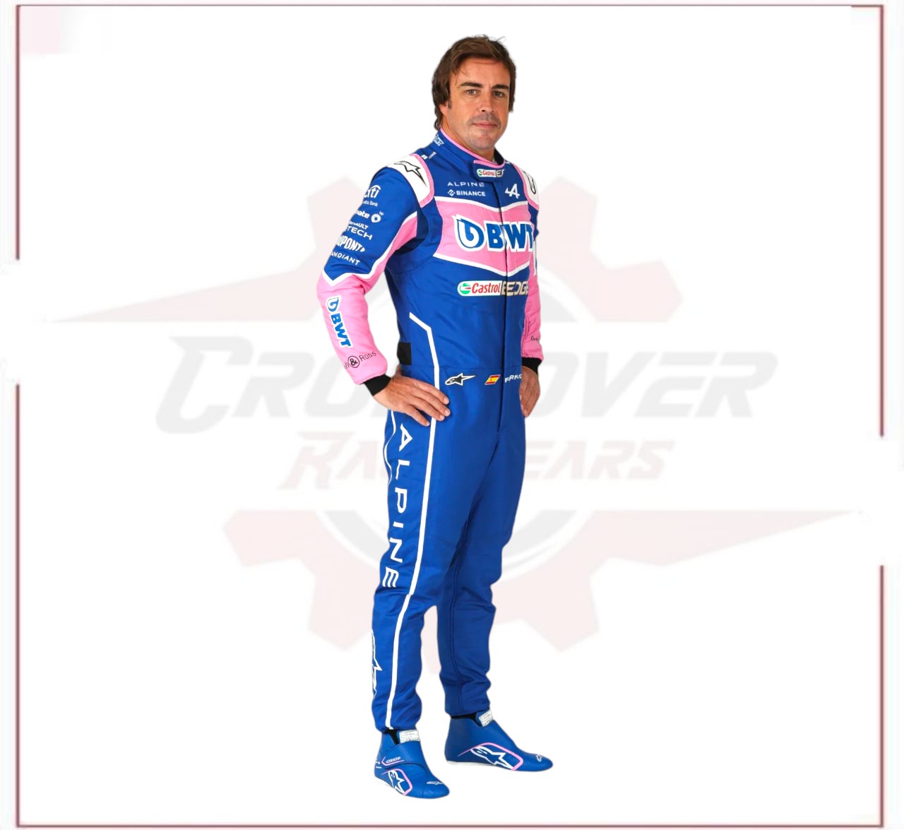 2022 FERNANDO ALONSO ALPHINE F1 RACE SUIT CROSSOVER RACEWEARS