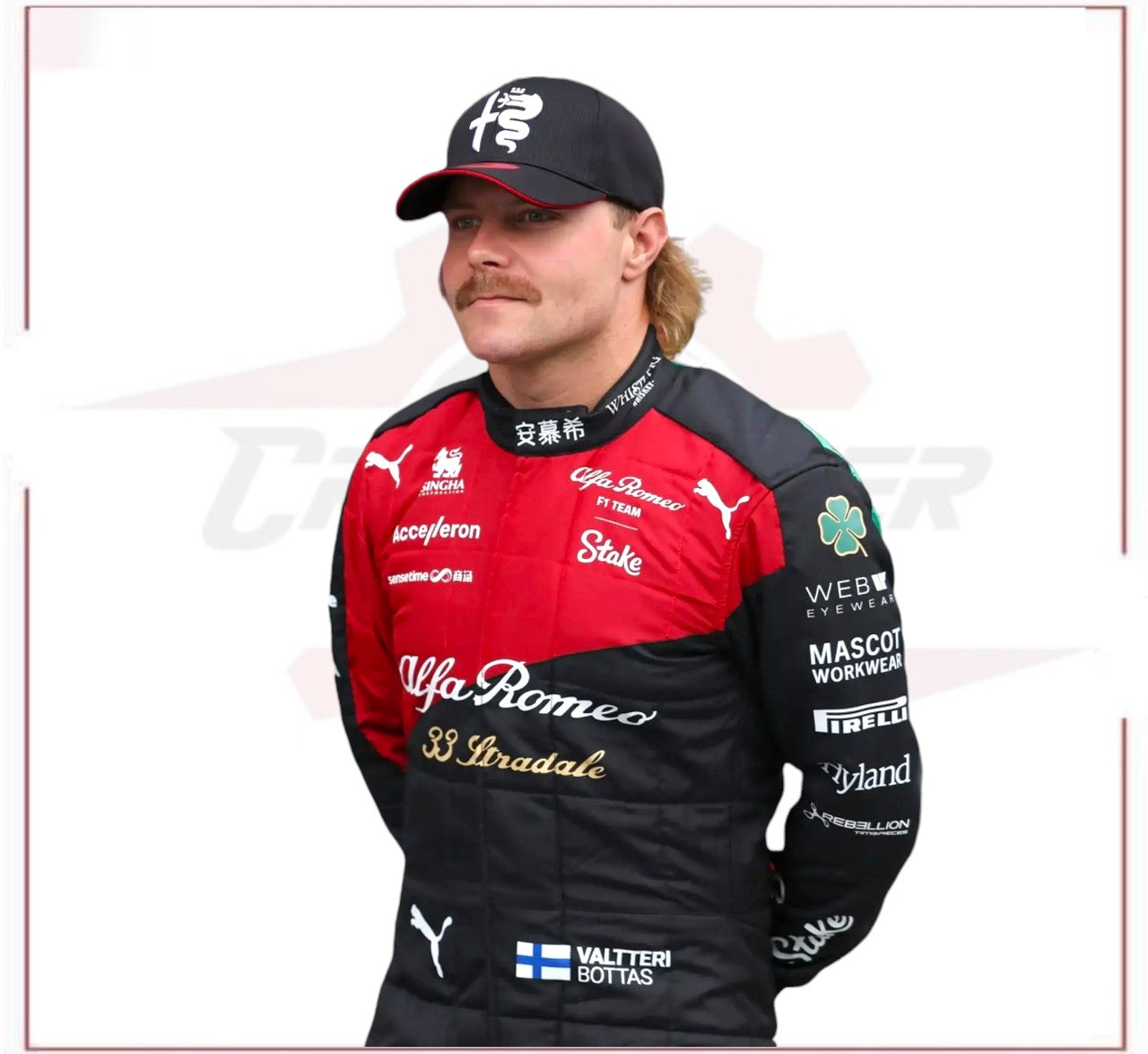 New 2023 VALTTERI BOTTAS ALFA ROMEO F1 RACE SUIT - ITALIAN GP