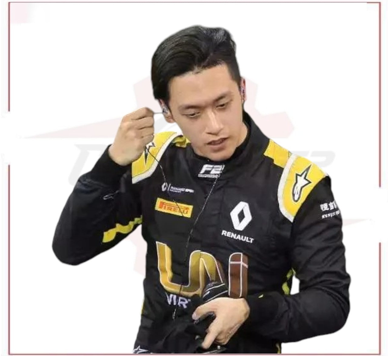 New 2020 Zhou Guanyu Renault F2 Race Suit