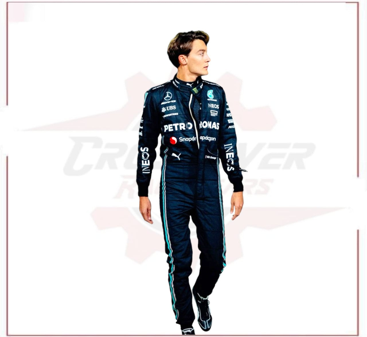2022 George Russell PETRONAS Snapdragon F1 Race Suit CROSSOVER RACEWEARS