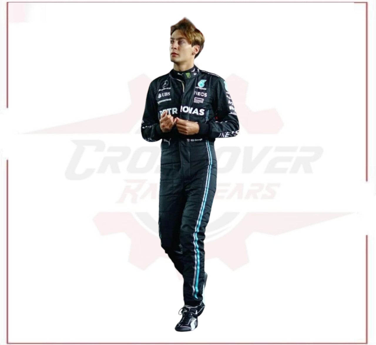 2023 George Russell Mercedes-AMG Petronas F1 Team Race Suit CROSSOVER RACEWEARS