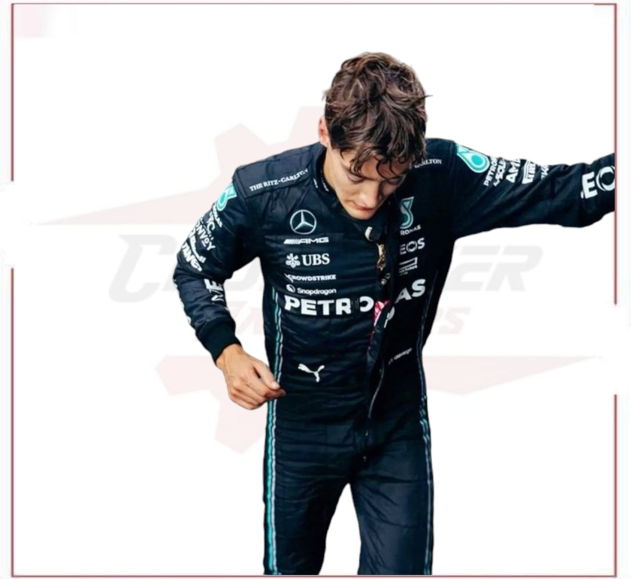 2023 George Russell Mercedes-AMG Petronas F1 Team Race Suit CROSSOVER RACEWEARS