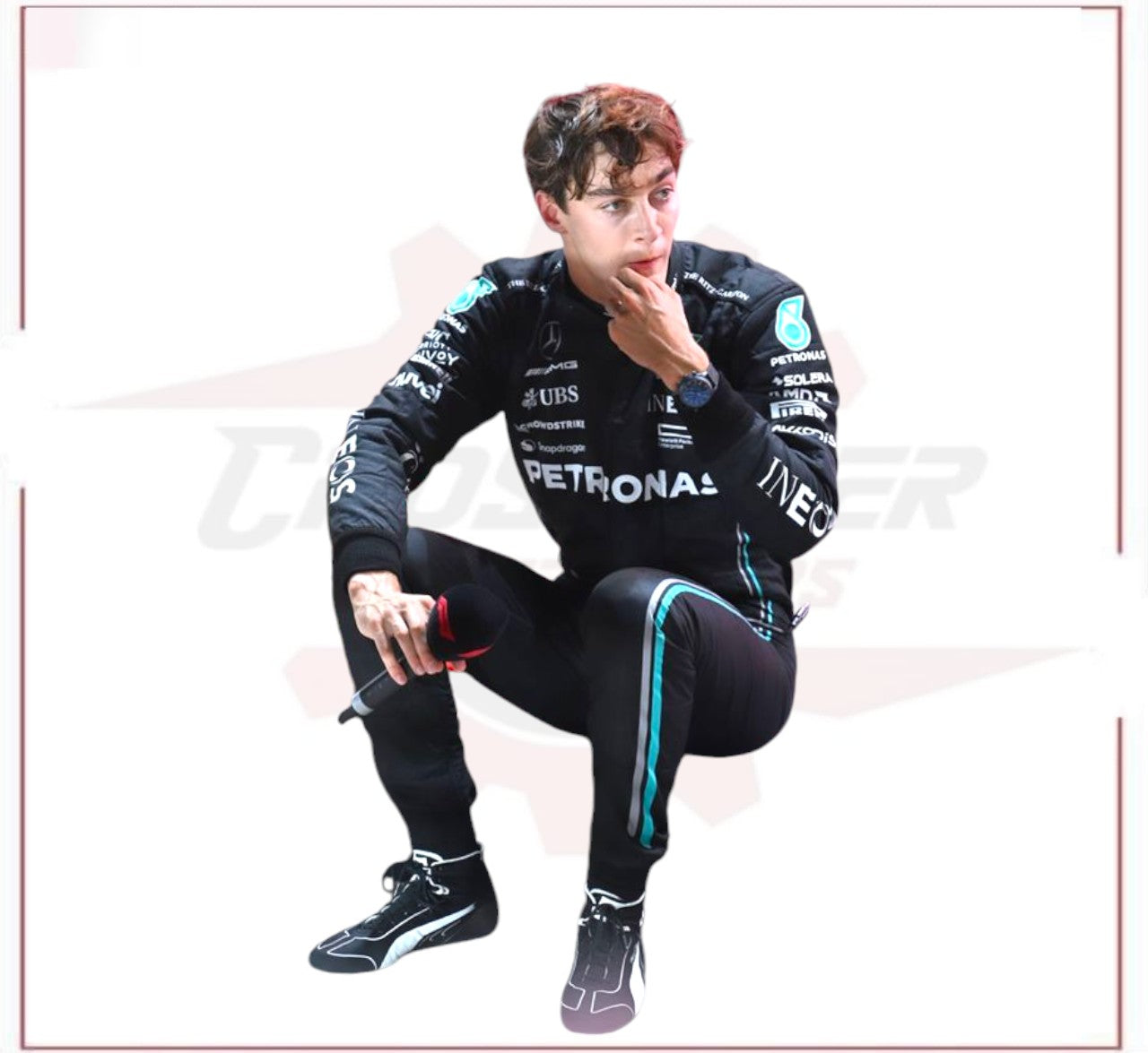 2023 George Russell Mercedes-AMG Petronas F1 Team Race Suit CROSSOVER RACEWEARS