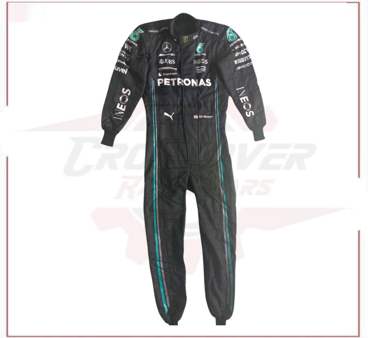 2023 George Russell Mercedes-AMG Petronas F1 Team Race Suit CROSSOVER RACEWEARS