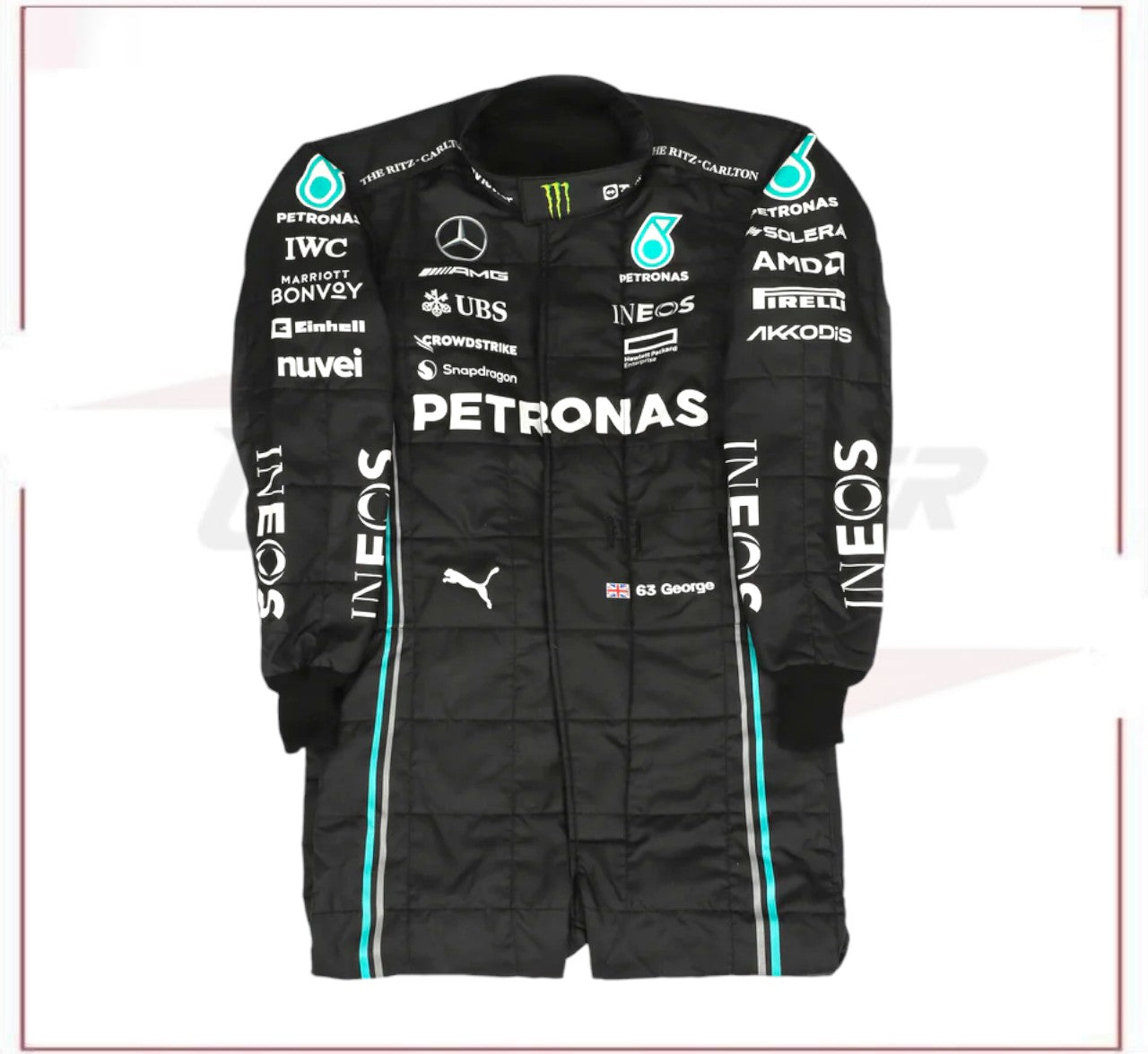 2023 George Russell Mercedes-AMG Petronas F1 Team Race Suit CROSSOVER RACEWEARS