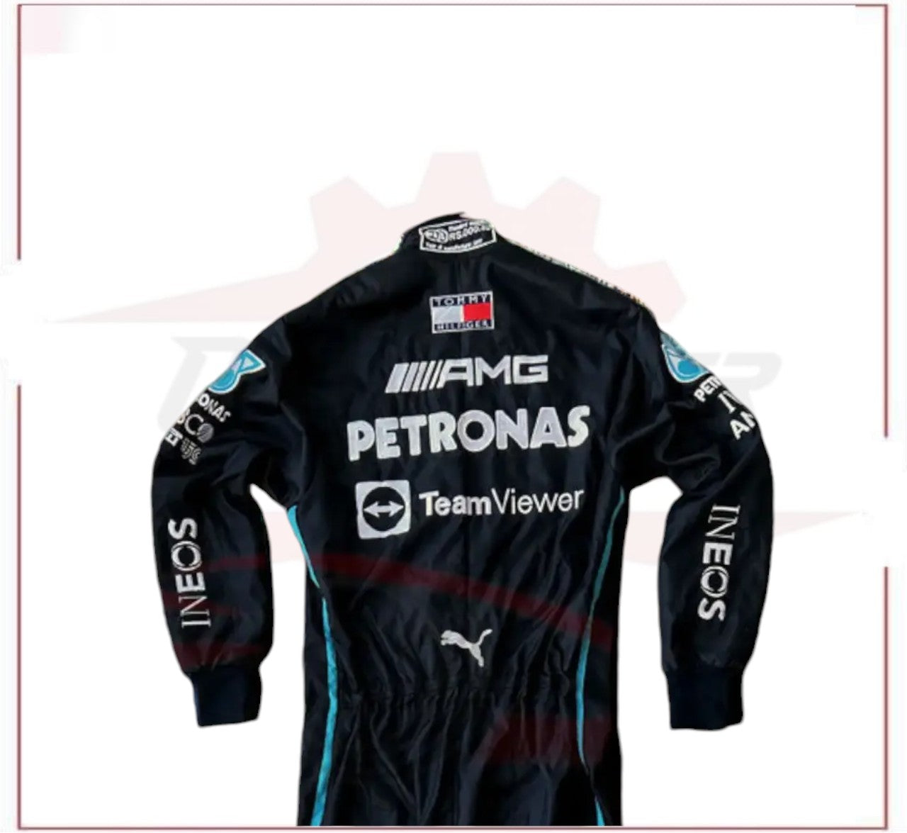 2022 Lewis Hamilton Mercedes Benz F1 Embroidered Race Suit CROSSOVER RACEWEARS