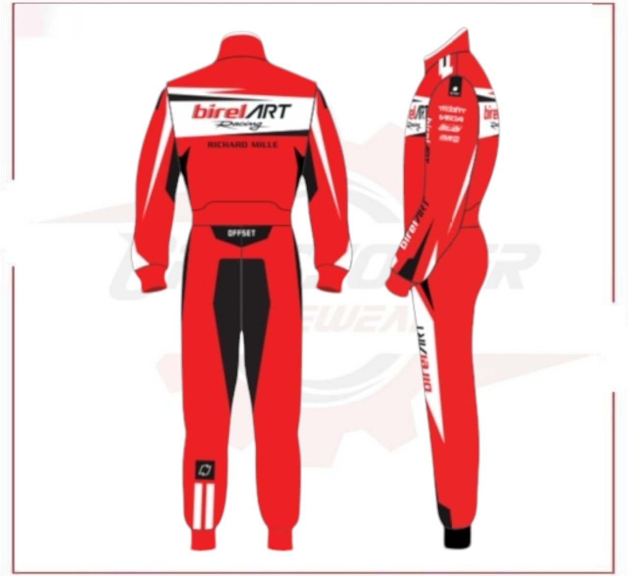 New 2023 Birel ART Go Kart Overall Racing Suit Sublimation Printed CROSSOVER RACEWEARS