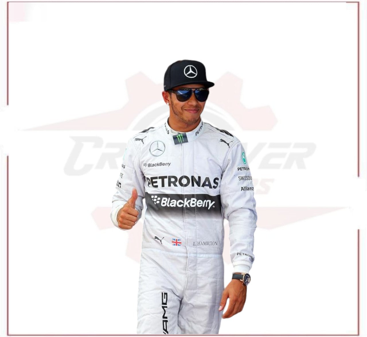 2014 Lewis Hamilton PETRONAS Mercedes F1 Race Suit CROSSOVER RACEWEARS