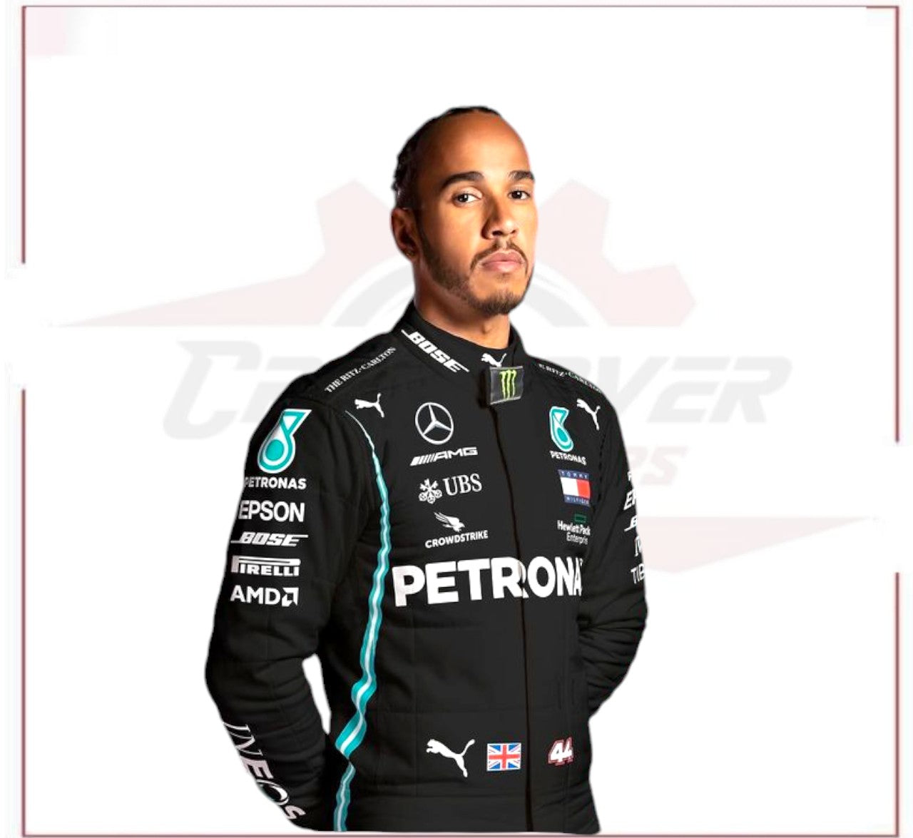 2020 Lewis Hamilton Mercedes AMG F1 Race Suit CROSSOVER RACEWEARS