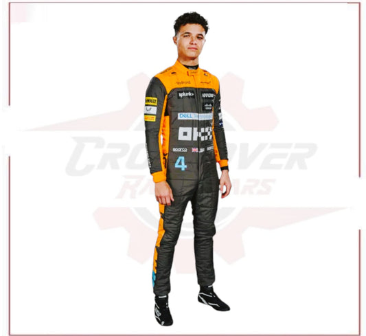 New 2023 Lando Norris Mclaren F1 Race Suit CROSSOVER RACEWEARS