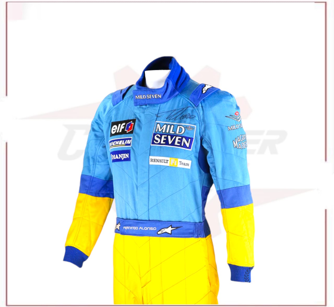 2002 Fernando Alonso Mild Seven Renault F1 Race Suit Embroidery CROSSOVER RACEWEARS