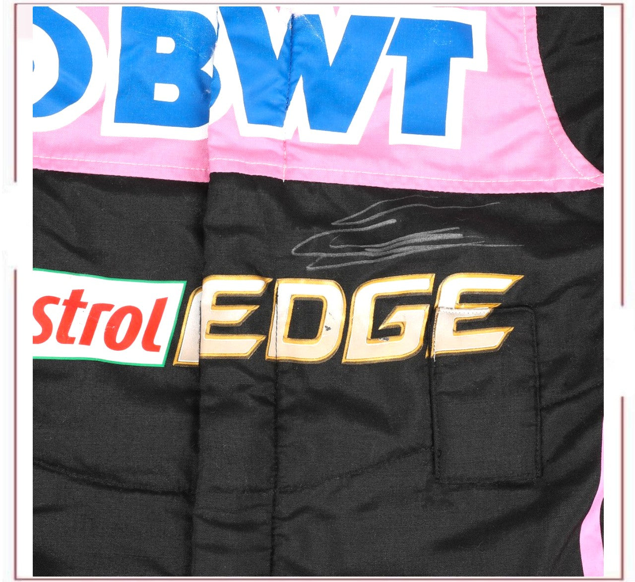 Esteban Ocon 2022 Signed Race Used Race Suit - British GP CROSSOVER RACEWEARS