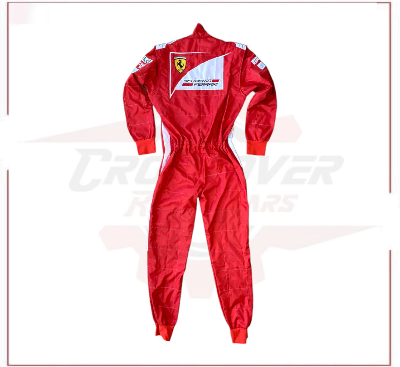 2014 Fernando Alonso Ferrari F1 Embroidered Racing Suit CROSSOVER RACEWEARS